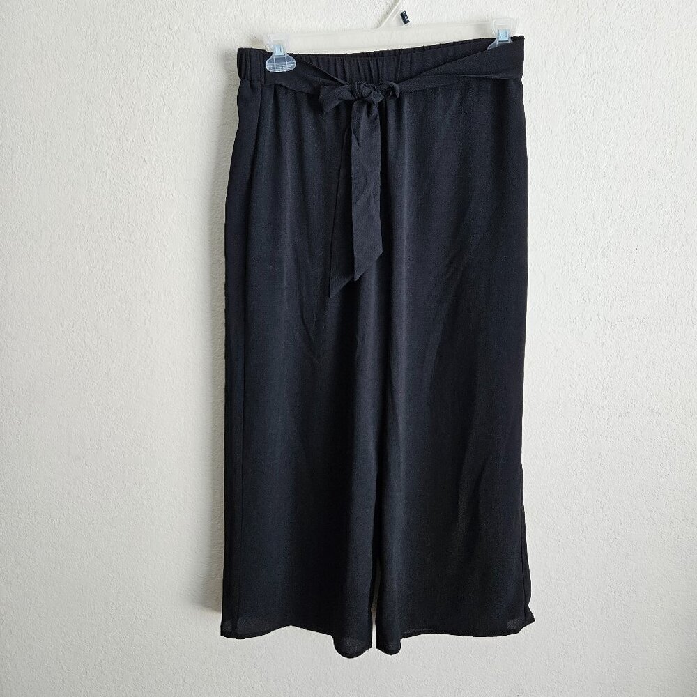 Revamped Boho Comfy Black Flowy Pilazzo Pants L